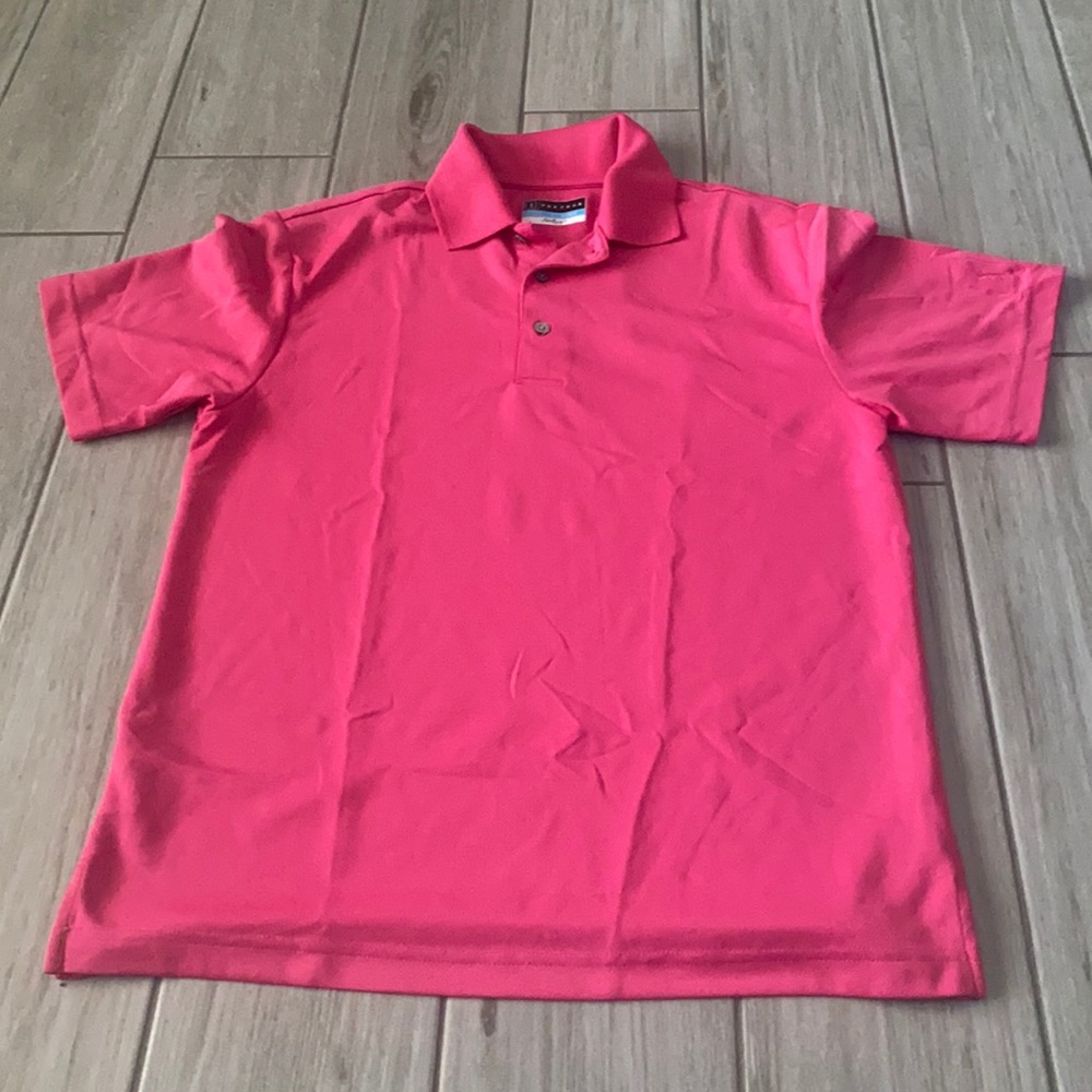 PGA Tour Airflux Mesh Golf Shirt (Color - Rose Violet/ Pink)